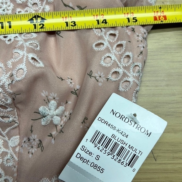 Dress the Population Blush Multi River Off The Shoulder Midi Dress NWT S - Picture 4 of 12